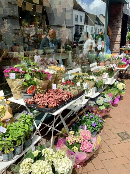 Shop front of Tea and Roses